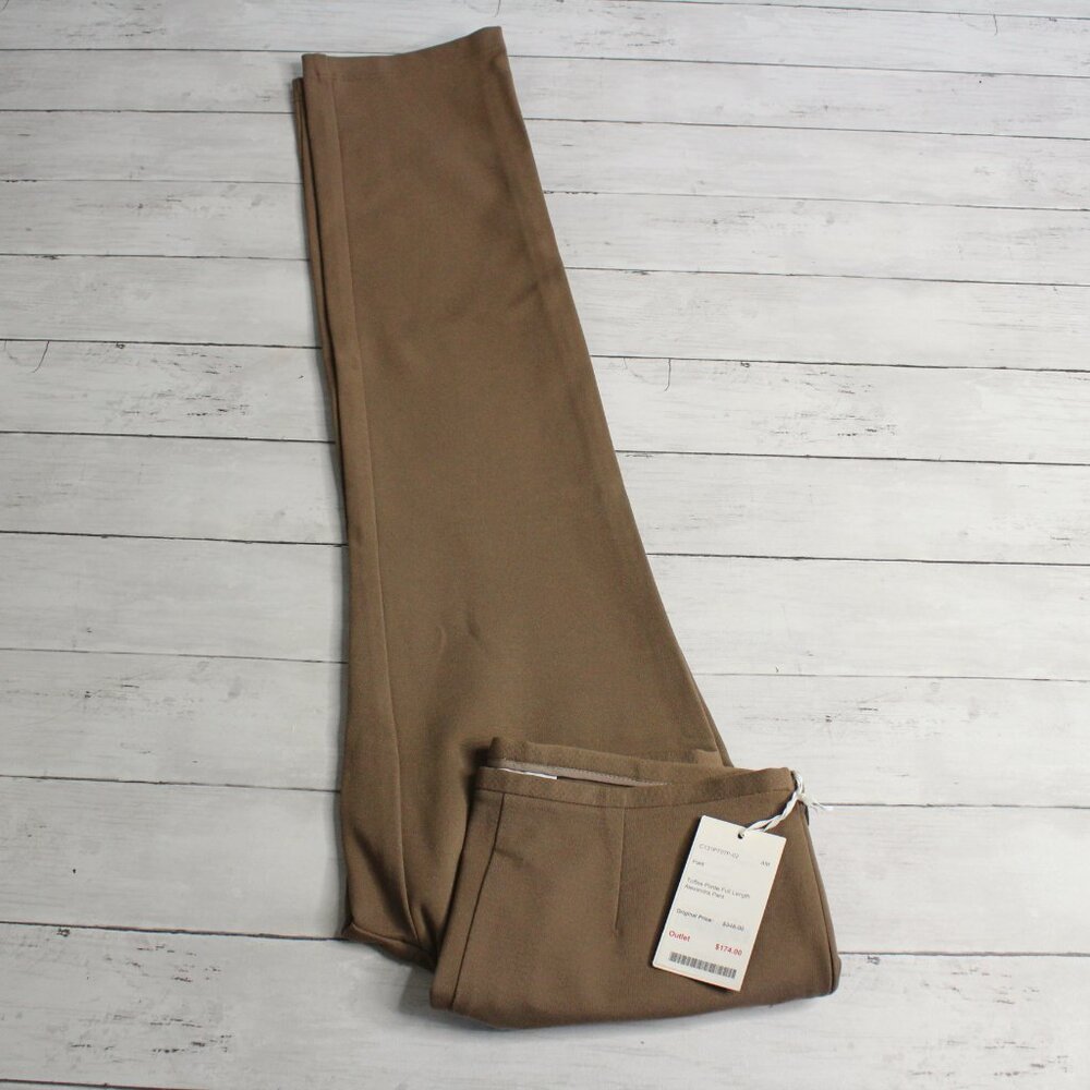 Worth New York Vintage Women's Brown Ponte Trouser Pants Size 2 Side Zipper